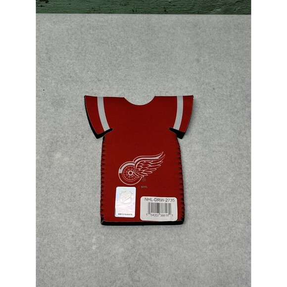 Officially Licensed NHL Detroit Red Wings Beer  Bottle Suit Koozie Holder - Picture 2 of 2